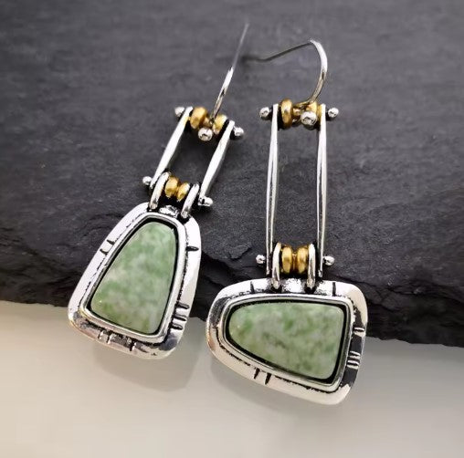 Ramona® | Vintage Olive Green Earrings