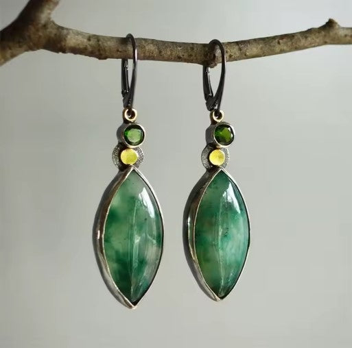 Star® | Vintage Metal Leaf Dangle Earrings