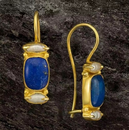 Echo® | Vintage  Blue Stone Dangle Earrings