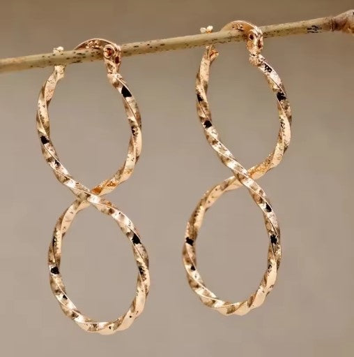 Rita® | Vintage Element Hoop Inlaid Rainbow Earrings