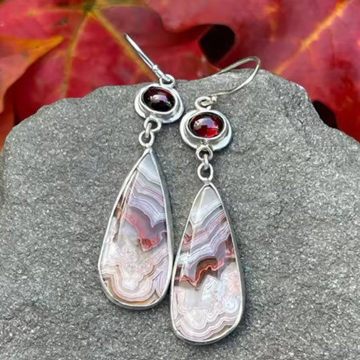 Paloma® | Vintage Red Oval Stone Earrings
