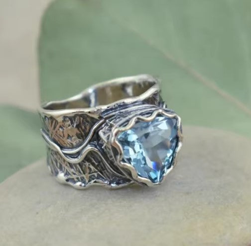 Ember® | Vintage  Bohemian Fashion Blue Stone Ring