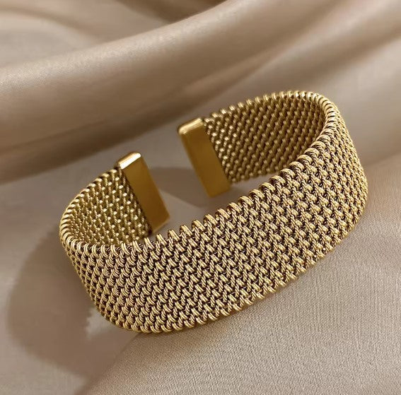 Rosalind® | Vintage Braided Mesh Open Classic Bracelet