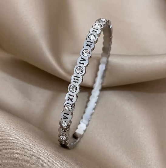 Eos® | Silver Zirconia Rhinestone Bangles Bracelets