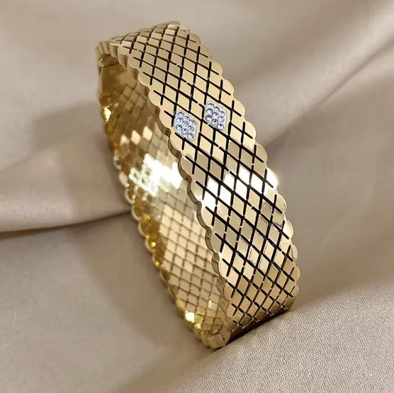 Rosario® | Rhinestone Bangles Gold Bracelets