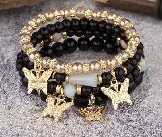 Xenia® | Trendy Butterfly Beaded Elastic Chain Bracelet