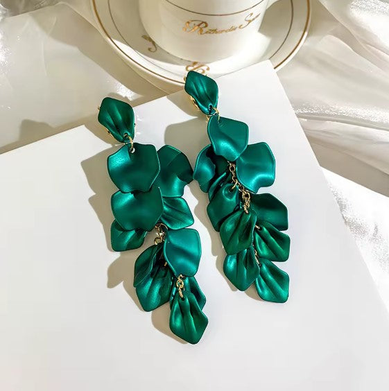 Zara® | Green Leaf Dangle Drop Earring