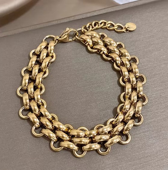 Ximena® | Vintage Chain Gold Bracelet