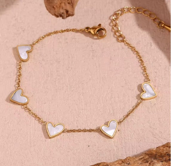 Catalina® | Heart Shell Gold Bracelet