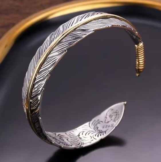 Alicia® | Vintage Feather Cuff Adjustable Bracelet