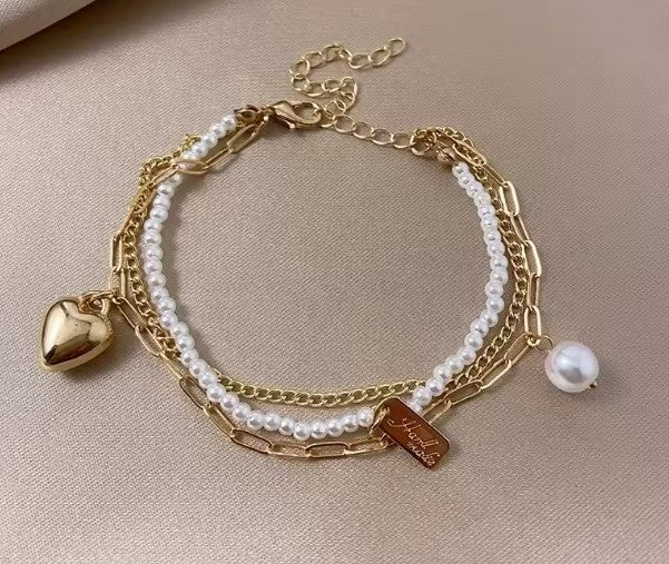 Helena® | Vintage Charm Double Layer Pearl Bracelet