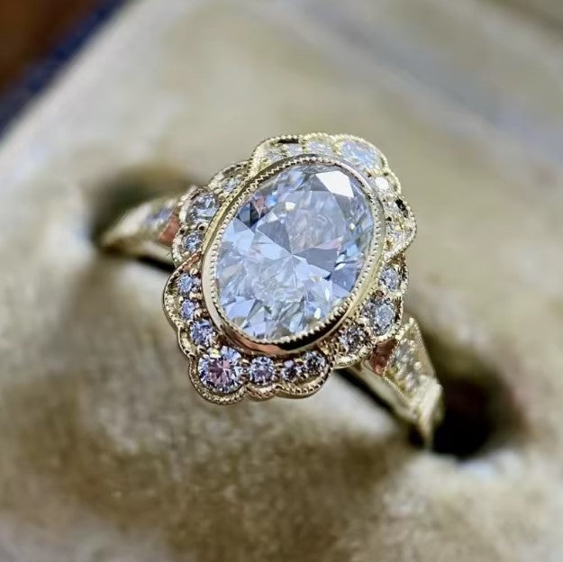 Rocío® | Luxury White Stones Silver Ring