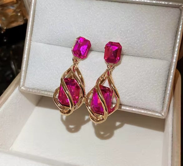 Vesper® | Vintage Pink Stone Drop Earrings