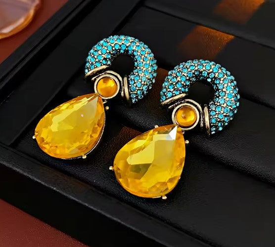 Leire® | Vintage Diamond Droplets Drop Earrings