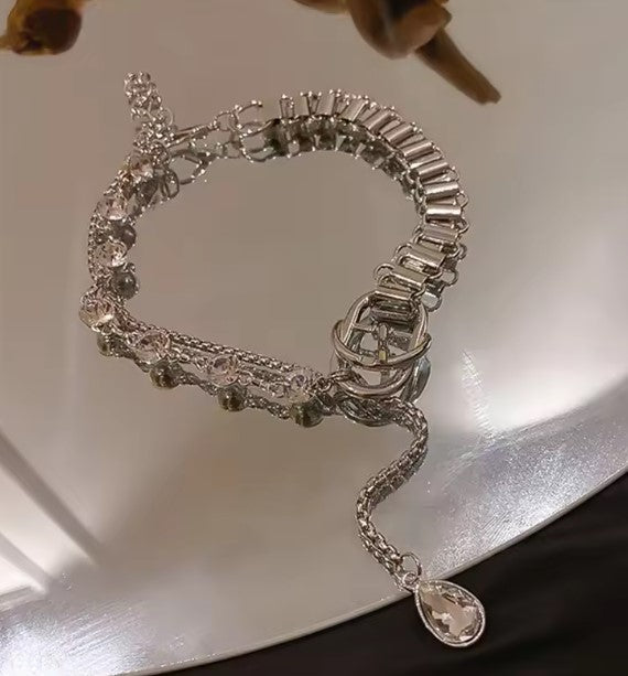 Mireia® | Crystal Choker Long Pendant Necklace
