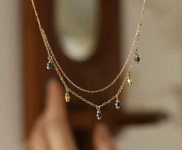 Lark® | Vintage  Shiny Stone Tassel Chain Necklace