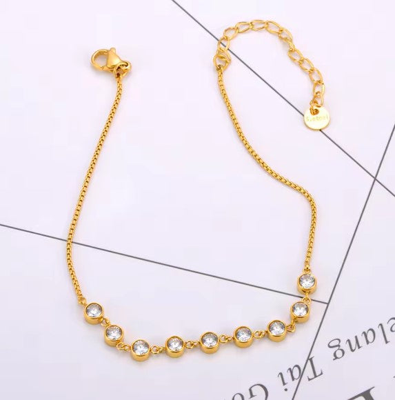 Sandra® | Rhinestone Zircon Chain Anklets Bracelet