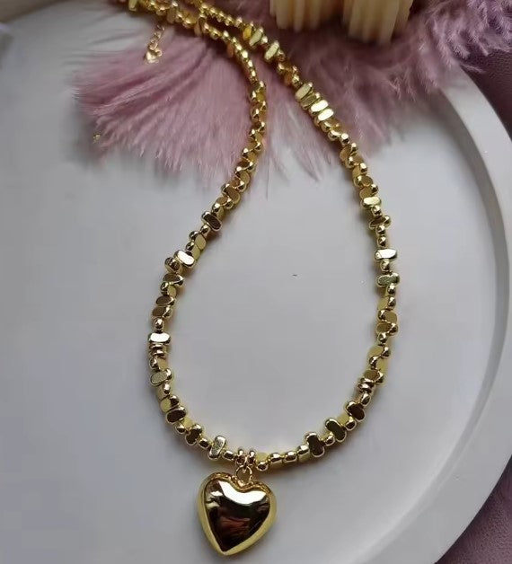 Zulema® | Elegant Heart Pendant Gold Necklace