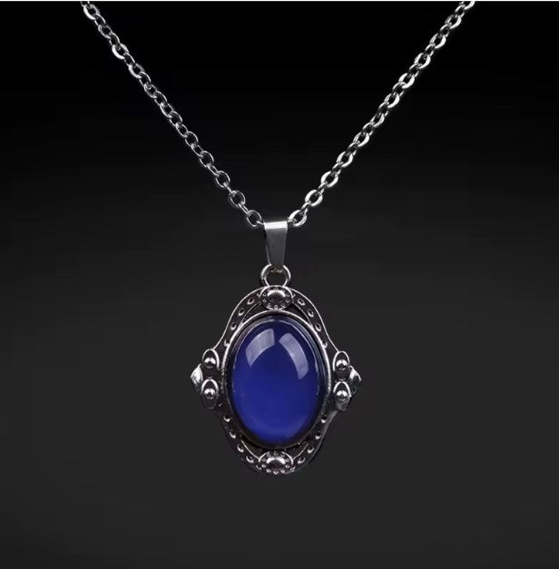 Antonia® | Mood Blue Elliptic Pendant Necklace