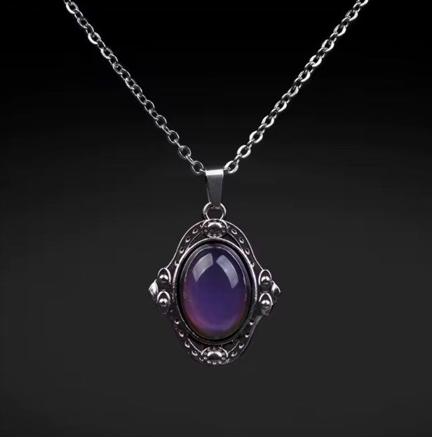 Belén® | Mood Elliptic Purple Pendant Necklace