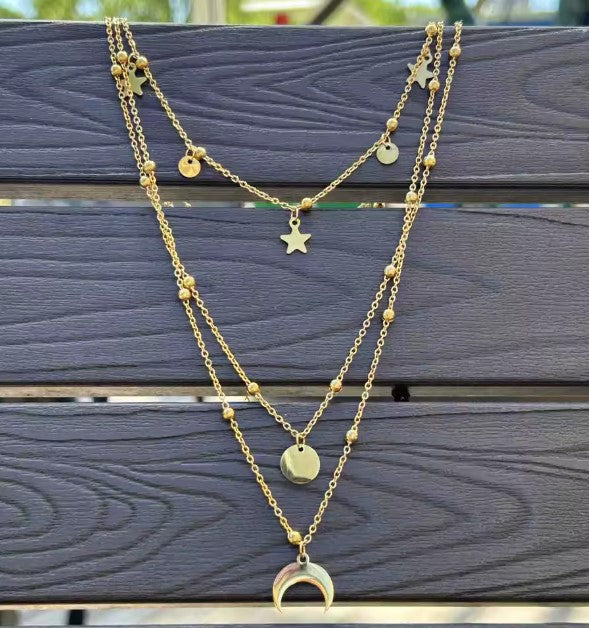 Topanga® | Vintage Moon Tassel Pendant Necklace