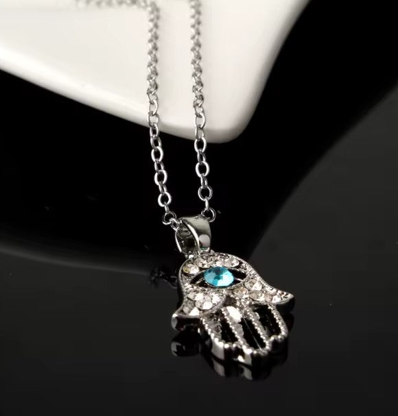 Denisse® | Vintage Crystal Silver Necklace