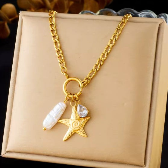 Erika® | Ocean Style Pearl Zircon Necklace
