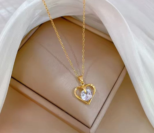 Celia® | Heart Shiny Zircon Pendant Necklace