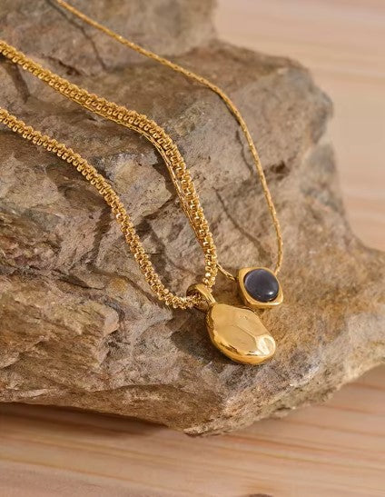 Dana® | Natural Stone Double Layer Necklace