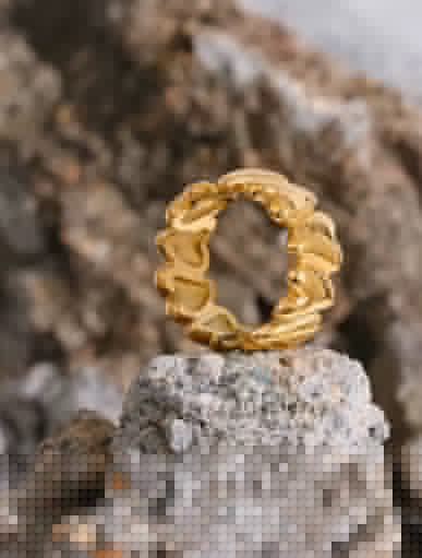 Silvia® | Golden Heart Love Open Ring