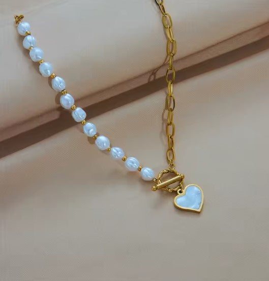 Zulema® | Seraphina Heart Pearl Necklace