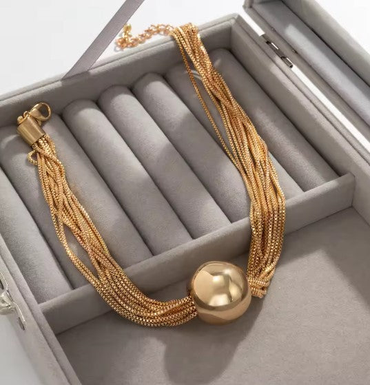 Darcy® | Vintage Multilayer Chain Gold Necklace