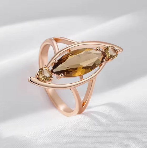 Zaida® | Vintage Zircon Rose Gold Ring