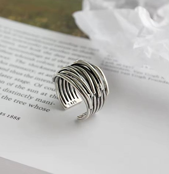 Claudia® | Vintage Chains Adjustable Silver Ring