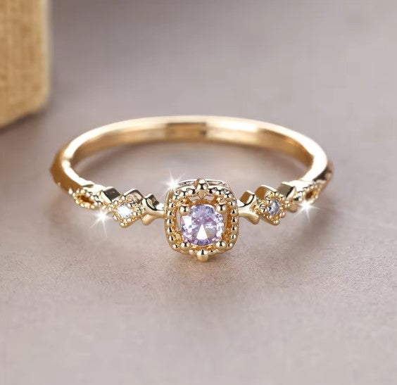 Vera® | Crystal White Zircon Stone Ring