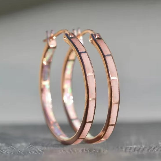 Maeve® | Vintage Hoop Rose Gold Earrings