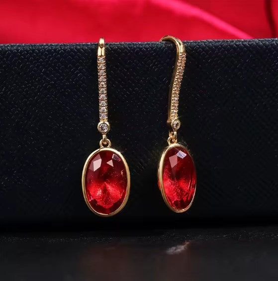 Debora® | Elegant Red Drop Earrings