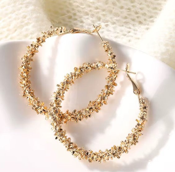 Haydée® | Vintage Rough Hoop Earrings