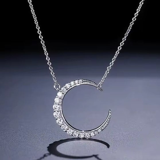 Tirzah® | Vintage Moon Silver Necklace