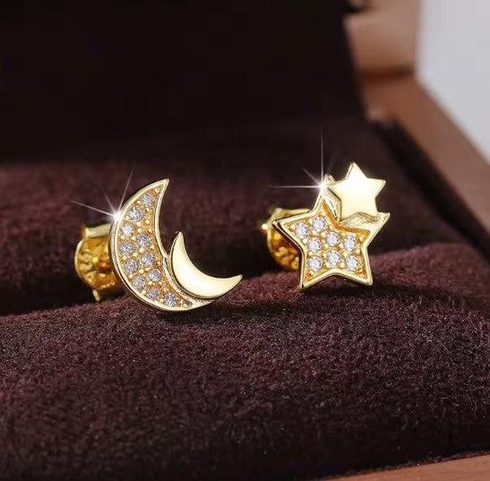 Bianca® | Moon Star Stylish Gold Earrings