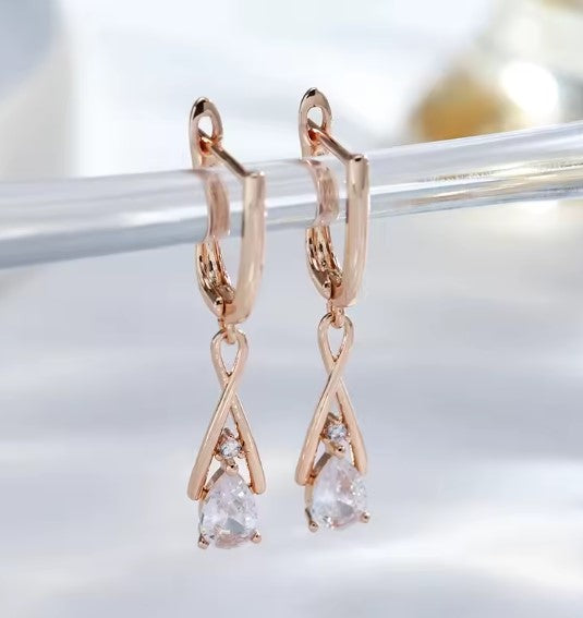 Avalon® | Classic Zircon Drop  Rose Gold Earrings