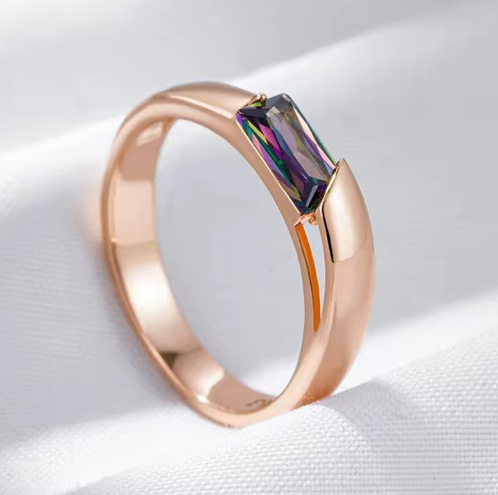 Josefina® | Exquisite Colorful Zircon Rose Gold Ring