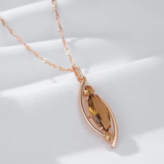 Iris® | Light Brown Crystal Pendant Necklace