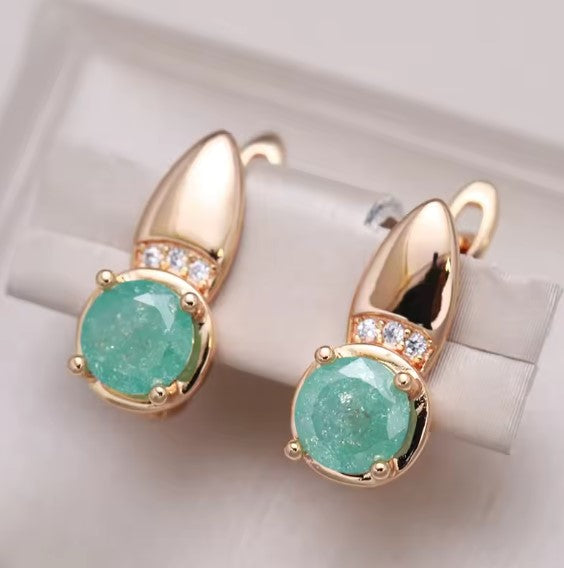 Rosario® | Vintage Emerald Zircon Clip Earrings