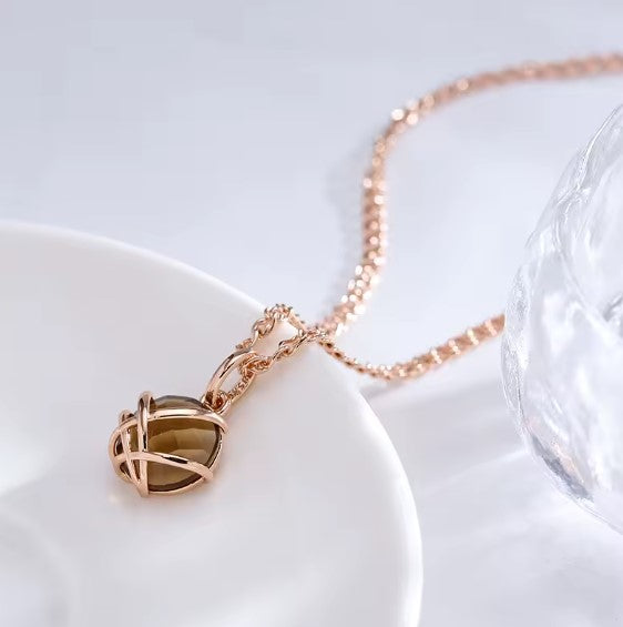 Isabel® | Light Brown Natural Zircon Pendant Necklace