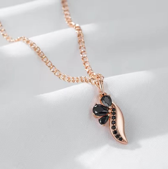 Jade® | Vintage Black Natural Zircon Necklace