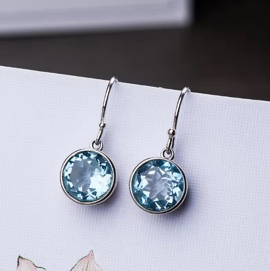 Sylvie® | Vintage Blue Cubic Zirconia Drop Dangle Earrings