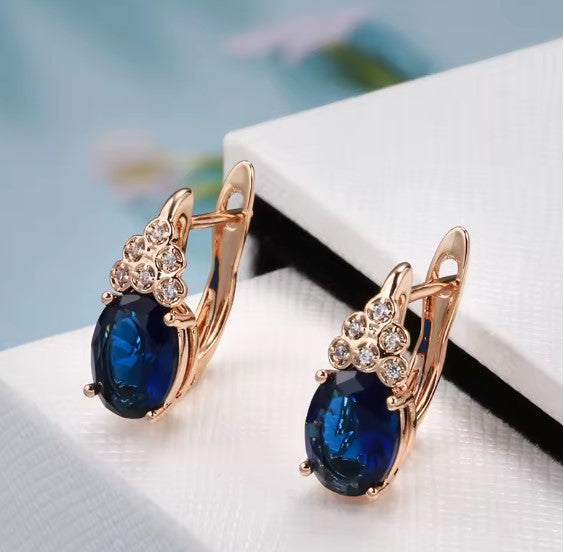 Ana María® | Vintage Fine Blue Crystal Drop Earrings