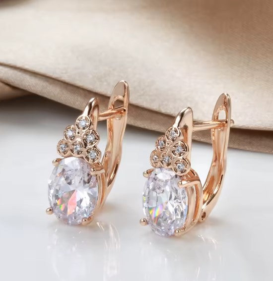 Aranza® | Vintage Fine White Crystal Drop Earrings