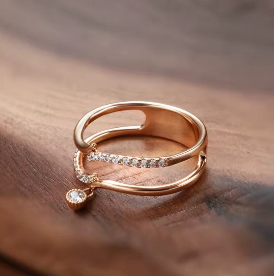 Pipa® | Vintage Inlay Natural Zircon Ring